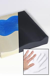 VISCO'KARE Gel seat cushion with a fluid viscoelastic zone on shape memory foam