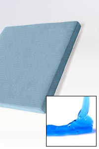 VISCO'KARE standard seat cushion in cross-linked polyurethane viscoelastic gel
